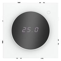 Терморегулятор электронный S70 с индикацией и датчиком для теплого пола механизм бел. матов. Voltum VLS070102