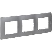 Рамка 3-м Etika алюм. IEK 672553