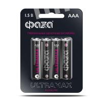 Элемент питания алкалиновый AAA/LR03 1.5В ULTRAMAX LR03UM-B4 BL-4 (уп.4шт) ФАZА 5043084