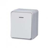 Выключатель 1-кл. ОП AtlasDesign PROFI IP54 10AX с подсветкой бел. SE ATN540113