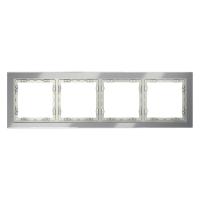 Рамка 4-м S70 стеклян. сталь Voltum VLS110405