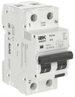 Выключатель автоматический дифференциального тока АВДТ B10N 1P+NP C6 30мА тип A (36мм) ARMAT IEK AR-B10N-1N-C006A030