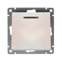 Выключатель 1-кл. СП Афина 10А IP20 с подсветкой механизм жемчуж. Universal A0121-OBr