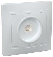 Розетка телефонная 1-м СП Кварта РТ10-КБ IP20 бел. GENERICA ETK10-K01-DM