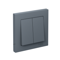 Выключатель 2-кл. СП AtlasDesign 10А IP20 (сх. 5) 10AX в сборе грифель SE ATN000752