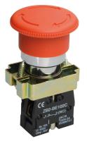 Кнопка управления "Грибок" LAY5-BS542 1НЗ аварийная с фиксацией красн. KARAT IEK BBG90-BS-K04