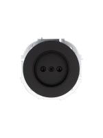 Розетка 1-м СП OSEN без заземл. ПБТ механизм черн. бархат LEZARD 743-4288-121B