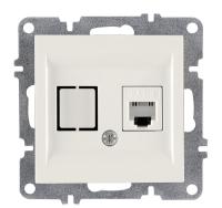 Розетка телефонная 1вых. СП 1мод. LAVIN/KAREN RJ45 кат.3 механизм бел. ARVIA 50 01 1000 221
