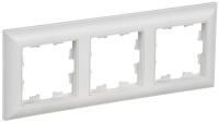 Рамка 3-м BRITE РУ-3-БрАБ арктич. бел./бел. IEK BR-M32-12-K91