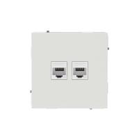 Розетка компьютерная 2-м KANT RJ45 кат.6A без шторки бел. песок DKC 7010674