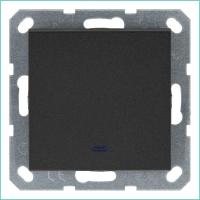 Выключатель 1-кл. 10А IP20 с подсветкой механизм антрацит Jasmart G3011NB