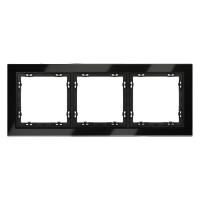 Рамка 3-м S70 стеклян. черн. Voltum VLS110308