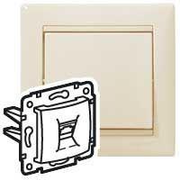 Розетка телефонная 2-м СП Valena RJ11 механизм сл. кость (DIY-упак.) IEK 696742