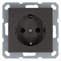 Розетка 1-м Shuko 16А IP20 с заземл. защ. шторки механизм мокко Jasmart G5501Z