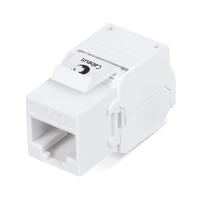 Вставка Keystone Jack RJ45 (8P8C) кат.6A KJ-RJ45-Cat.6A-180-Toolless 180град. без инструмента Toolless бел. Cabeus 7964c