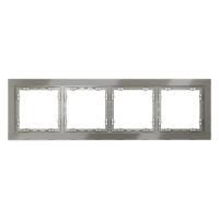 Рамка 4-м S70 стеклян. шелк Voltum VLS110404