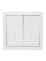 Выключатель проходной 2-кл. ОП LETO бел. LEZARD 752-0200-106