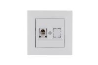 Розетка компьютерная CAT 5+гнездо Karea RIZZ бел. Makel 88001035