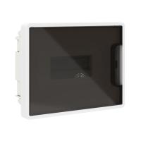 Щиток встраиваемый Фрейм (FRAME) 8мод. IP41 с тонированной дверцей с 2 шинами PEN на 6 и 8 отверст. бел. DKC F08B1WD