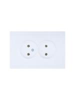 Розетка 2-мест. б/з СП ZIMA IP20 16А ПБТ безвинт. зажим бел. LEZARD 704-0200-128BQC