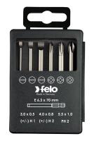 Набор бит SL/H (+/-) Industrial 70мм в кейсе (уп.6шт) Felo 03292716