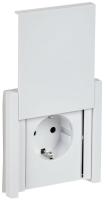 Розетка СП FORTE&PIANO16А IP44 FP219 с заземл. защ. шторки с крышкой безвинт. крепл. бел. IEK FP-R16-16-1-44-K01