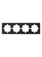 Рамка 4-м OSEN горизонт. квадрат механизм черн. бархат LEZARD 743-4200-149