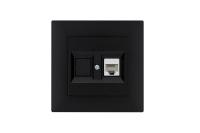 Розетка компьютерная CAT 5+гнездо Karea RIZZ STAR чер. Makel 88054035