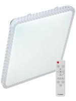 Светильник светодиодный PREMIUM MYSTERY QUADRO 75Вт 230В 3000-6500К 6000лм IP40 530х530х70мм настенно-потолочный управляемый с пультом ДУ КОСМОС KSMystQD75W
