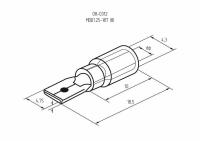 Клемма плоская изол. (штекер) (VM 1.25-187(8)) REXANT 08-0312
