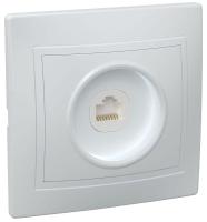 Розетка компьютерная 1-м СП Кварта РК10-КБ IP20 бел. GENERICA EKK10-K01-DM