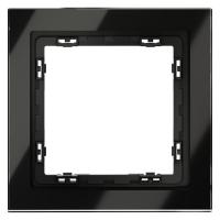 Рамка 1-м S70 стеклян. черн. Voltum VLS110108