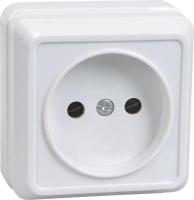 Розетка 1-м ОП Октава 10А IP20 без заземл. бел. GENERICA ERO10-K01-10-DC
