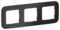 Рамка 3-м СП FLITE РУ-3-А-ФлЧ черн. IEK FI-M32-31-20-K02