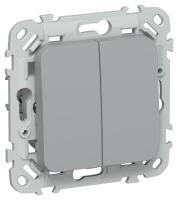 Выключатель 2-кл. СП FLITE ВС12-1-0-ФлС 10А механизм сер. IEK FI-V20-0-10-1-K03