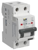 Выключатель автоматический дифференциального тока 2п B 20А 30мА тип AC АВДТ B10N ARMAT IEK AR-B10N-2-B020C030