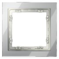 Рамка 1-м S70 стеклян. сталь Voltum VLS110105