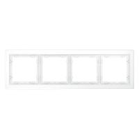 Рамка 4-м S70 стеклян. бел. матов. Voltum VLS110402