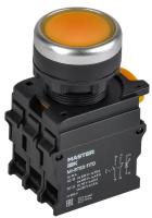 Кнопка d22мм 1НО+1НЗ MASTER с подсветкой и фиксацией желт. IEK MI-BT60-11TD-3-11-K05