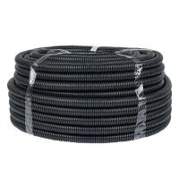 Труба гофрированная d25мм с протяжкой безгалоген. трудногорючая (FRHF) черн. (уп.75м) Plast EKF FRHF-25