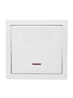 Выключатель 1-кл. ОП LETO с индикацией бел. LEZARD 752-0200-111