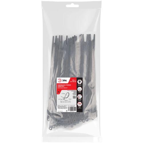 Хомут кабельный 3.6х150 под винт черн. NO-224-589 (уп.100шт) Эра Б0066047