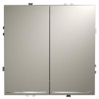 Переключатель проходной 2-кл. СП S70 10А с подсветкой механизм кашемир Voltum VLS020403