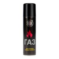 Газ для зажигалок 210куб.см (140мл) 80г с универс. переходником метал. баллон Rexant 09-1429