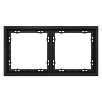 Рамка 2-м S70 пластик. черн. матов. Voltum VLS100208