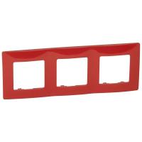 Рамка 3-м Etika красн. IEK 672533