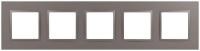 Рамка 5-м Elegance 14-5015-16 Classic для розеток и выключателей титан Эра Б0065831