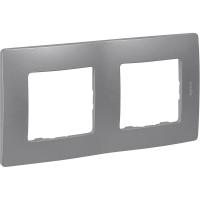 Рамка 2-м Etika алюм. IEK 672552