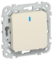 Выключатель проходной 1-кл. СП FLITE ВС61-1-1-ФлСл 10А с индикацией механизм сливочный IEK FI-V12-1-10-1-K86