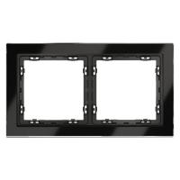 Рамка 2-м S70 стеклян. черн. Voltum VLS110208